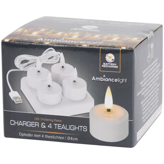Bougies chauffe-plats LED Blanc