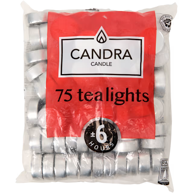 Bougies chauffe-plats Candra Blanc 6H