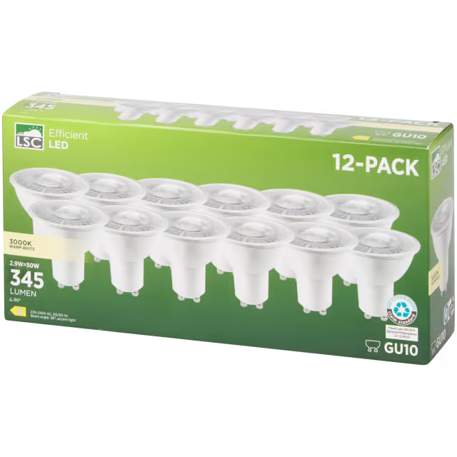 Ampoules LED LSC 2,9 watts | 345 lumens | 12 pièces