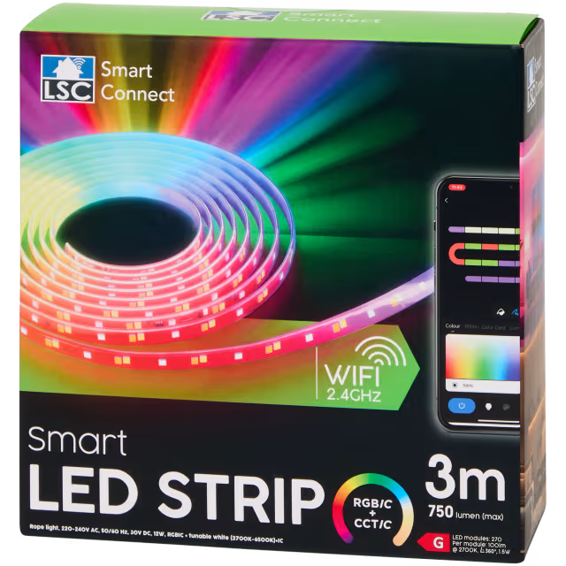 Ruban LED connecté LSC Smart Connect 750 lumens | 3 m