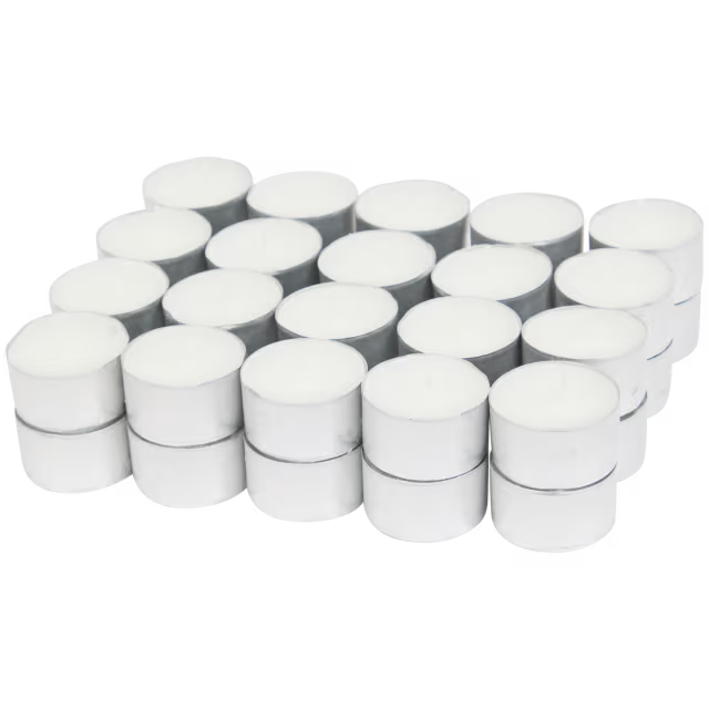 Bougies chauffe-plats Candra Blanc 8H