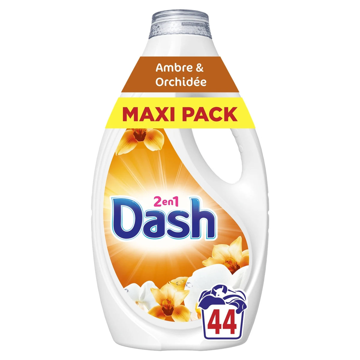 DASH Lessive Liquide 2en1 Jasmin et Rose de Mai 1.98L