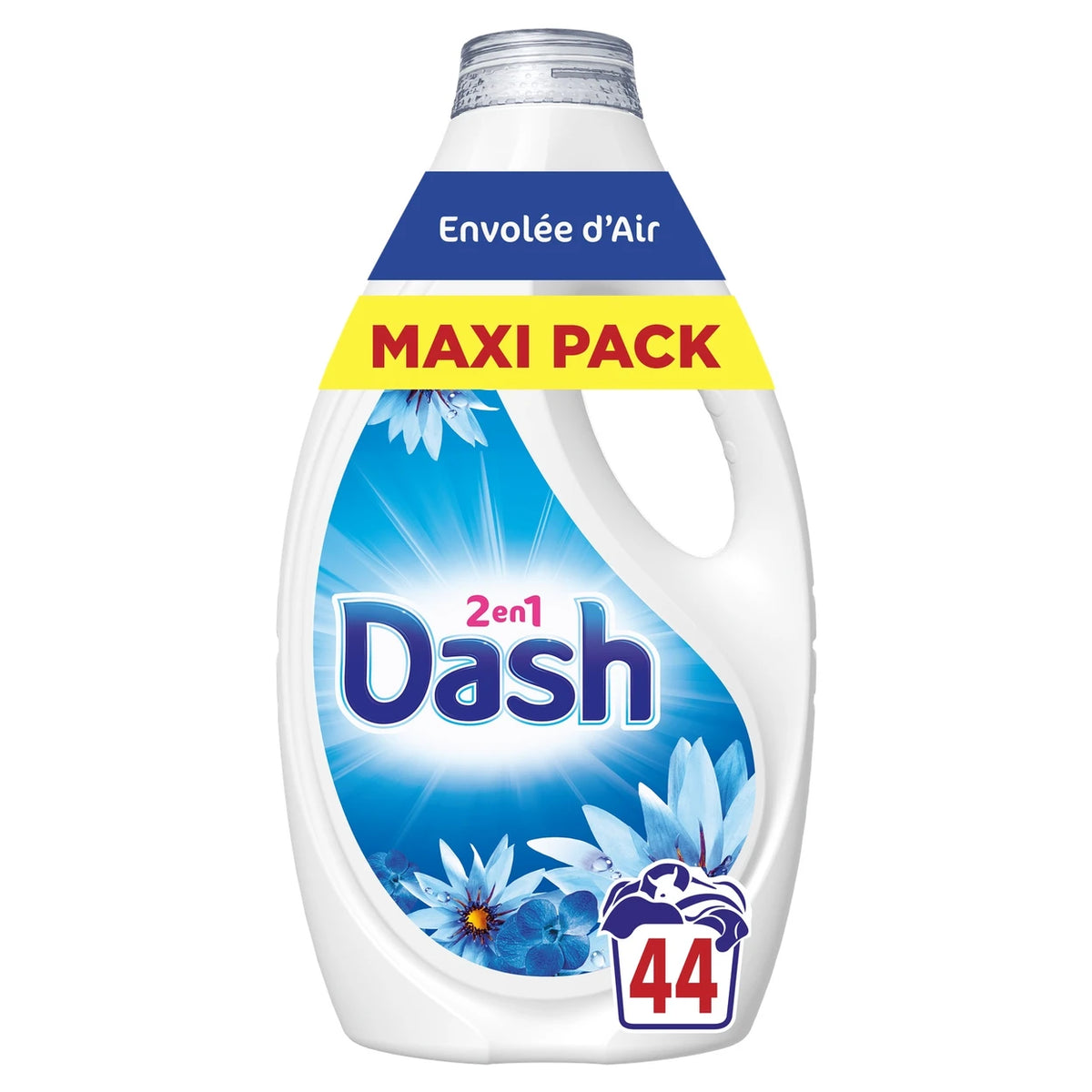 DASH Lessive Liquide 2en1 Jasmin et Rose de Mai 1.98L