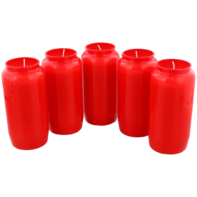 Bougies funéraires rouges